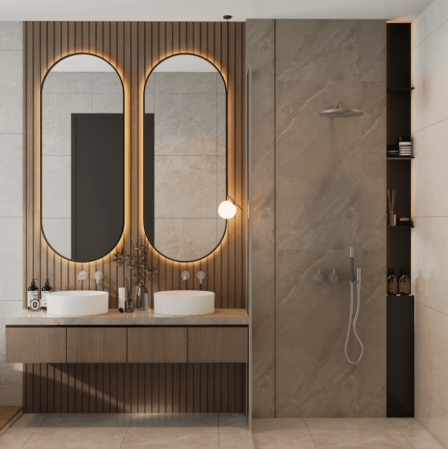 Detail kamar mandi utama